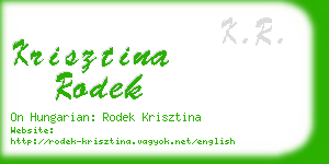 krisztina rodek business card